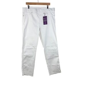 New Gloria Vanderbilt High Rise Straight‎ Shape Effect Jeans size 16 White